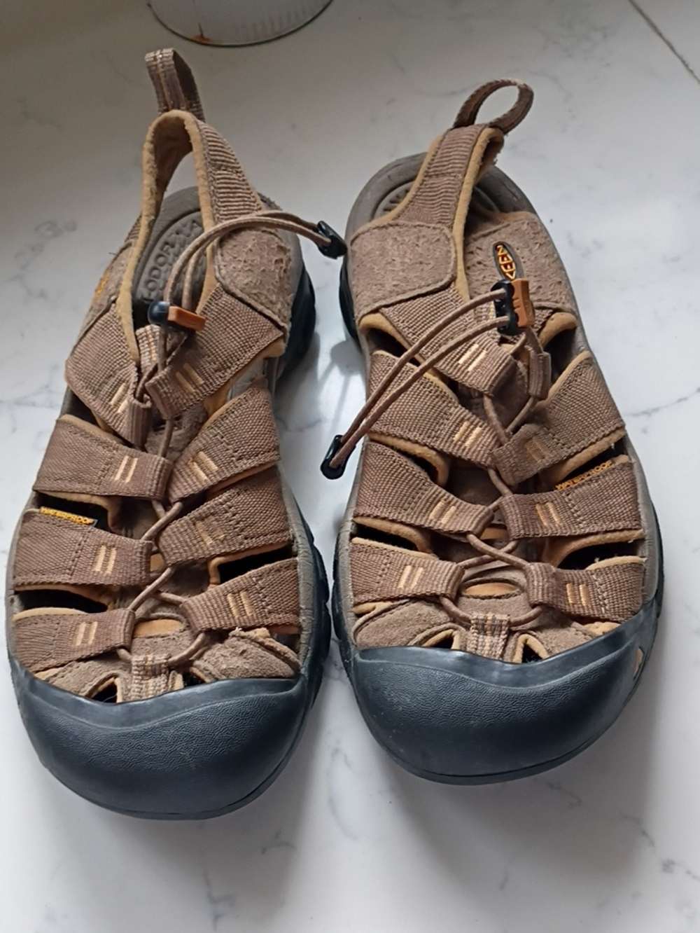 Keen Brown and Black Closed-Toe Outdoor Sandals